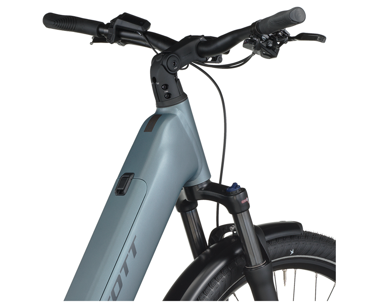 Scott Sub Sport 20 Wave Electric Hybrid Bike In Hematite Blue
