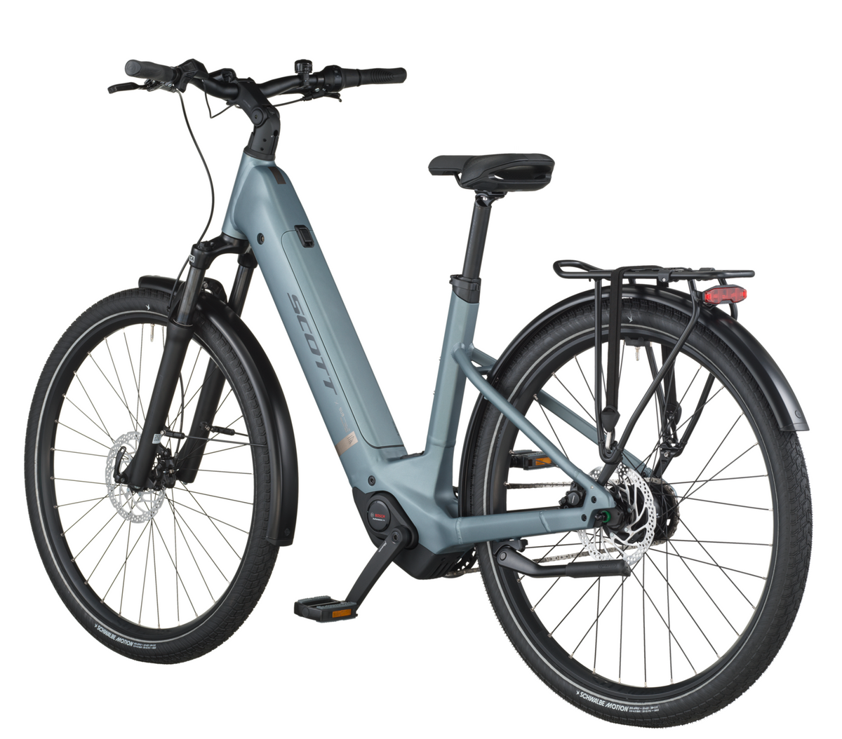 Scott Sub Tour 40 Wave Electric Hybrid Bike In Hematite Blue