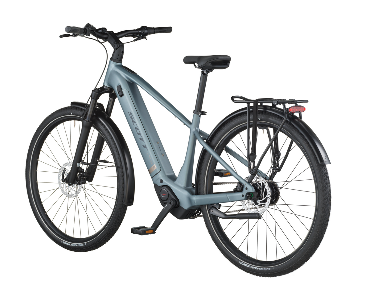 Scott Sub Tour 40 Electric Hybrid Bike In Hematite Blue