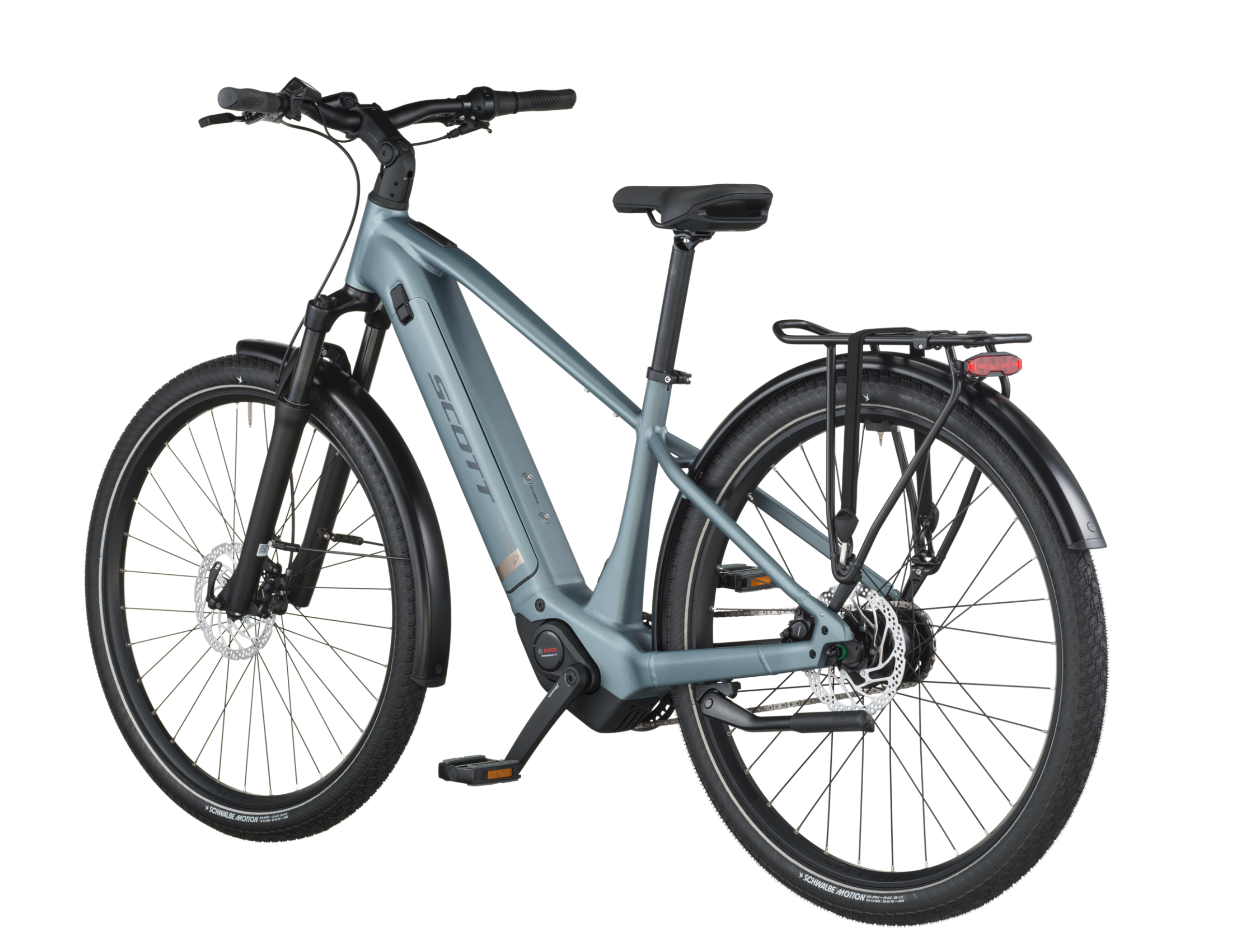 Scott Sub Tour 40 Electric Hybrid Bike In Hematite Blue