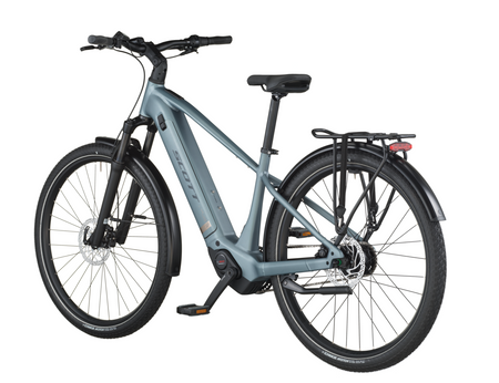 Scott Sub Tour 40 Electric Hybrid Bike In Hematite Blue