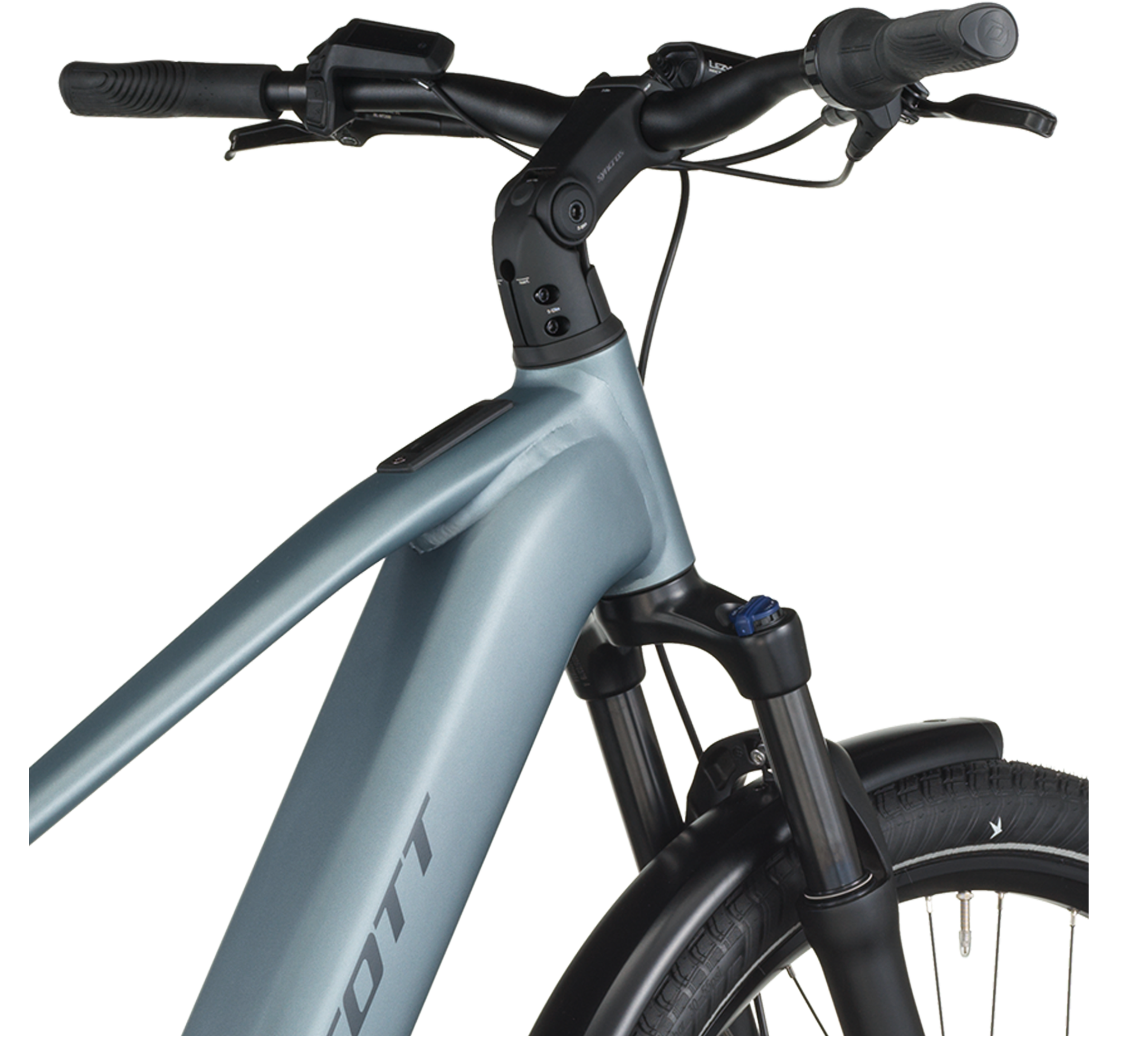 Scott Sub Tour 40 Electric Hybrid Bike In Hematite Blue