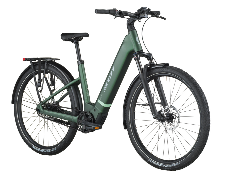 Scott Sub Tour 10 Wave Electric Hybrid Bike In Kelp Green