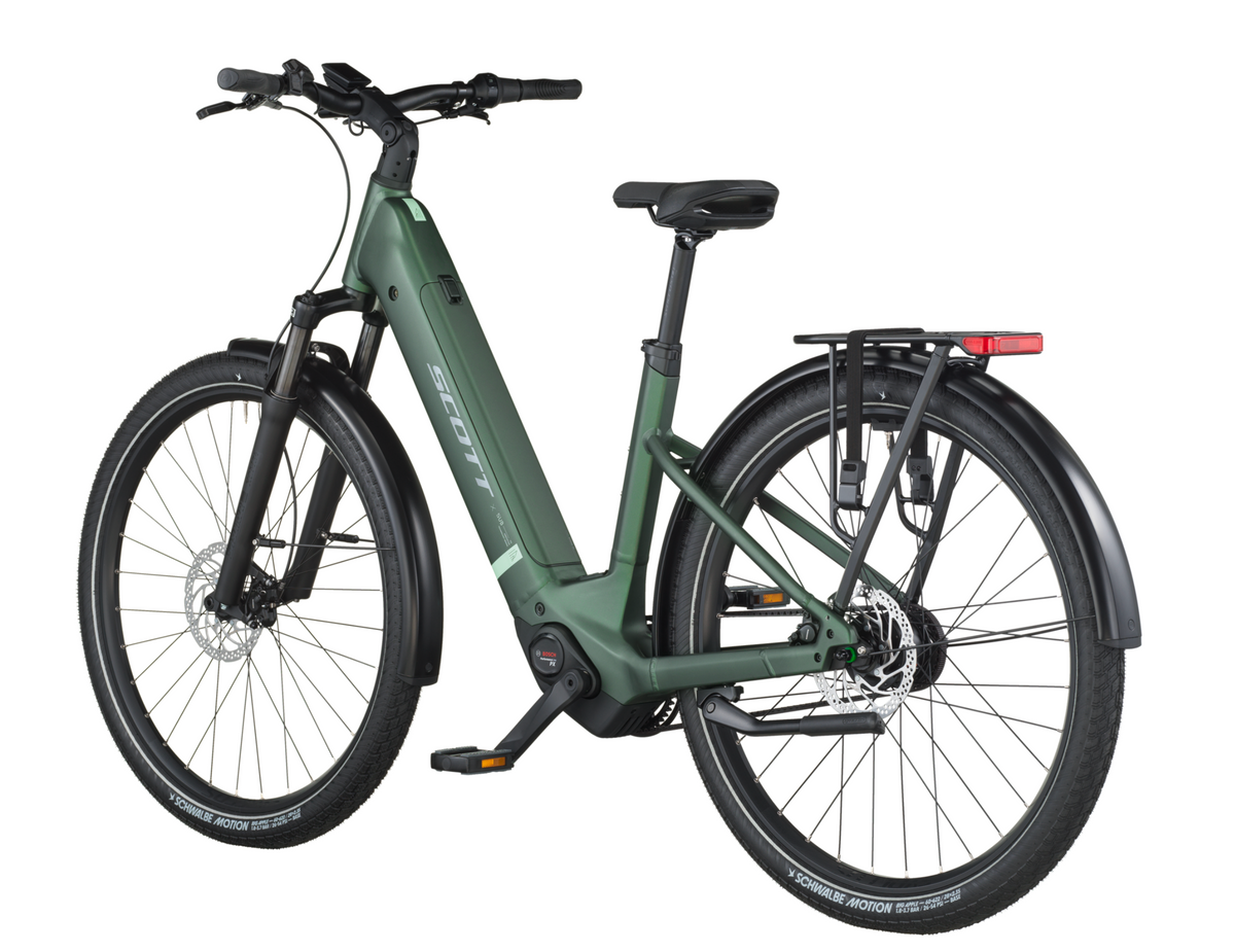 Scott Sub Tour 10 Wave Electric Hybrid Bike In Kelp Green