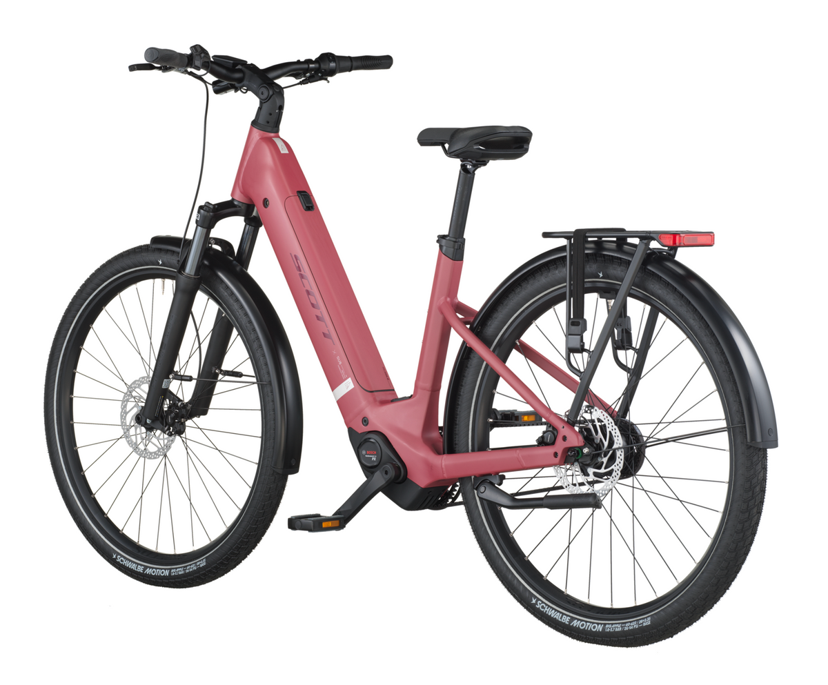Scott Sub Tour 10 Wave Electric Hybrid Bike In Magenta Red