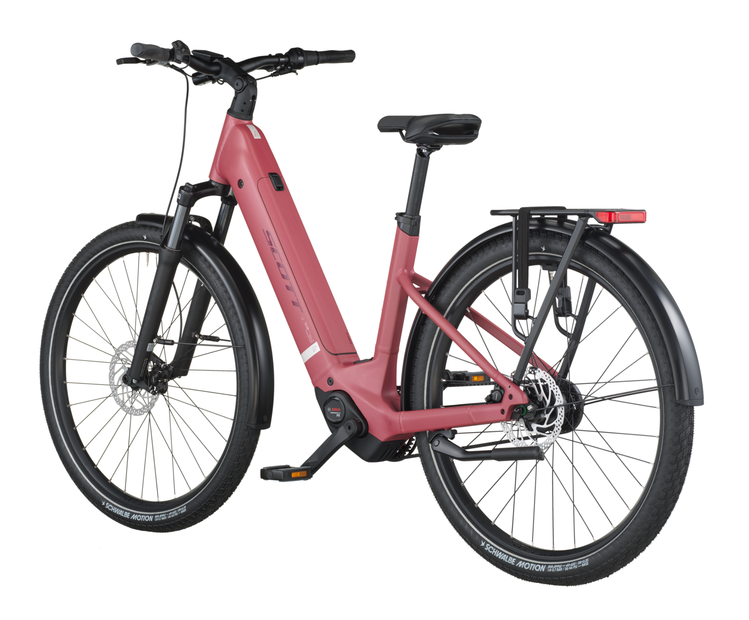 Scott Sub Tour 10 Wave Electric Hybrid Bike In Magenta Red