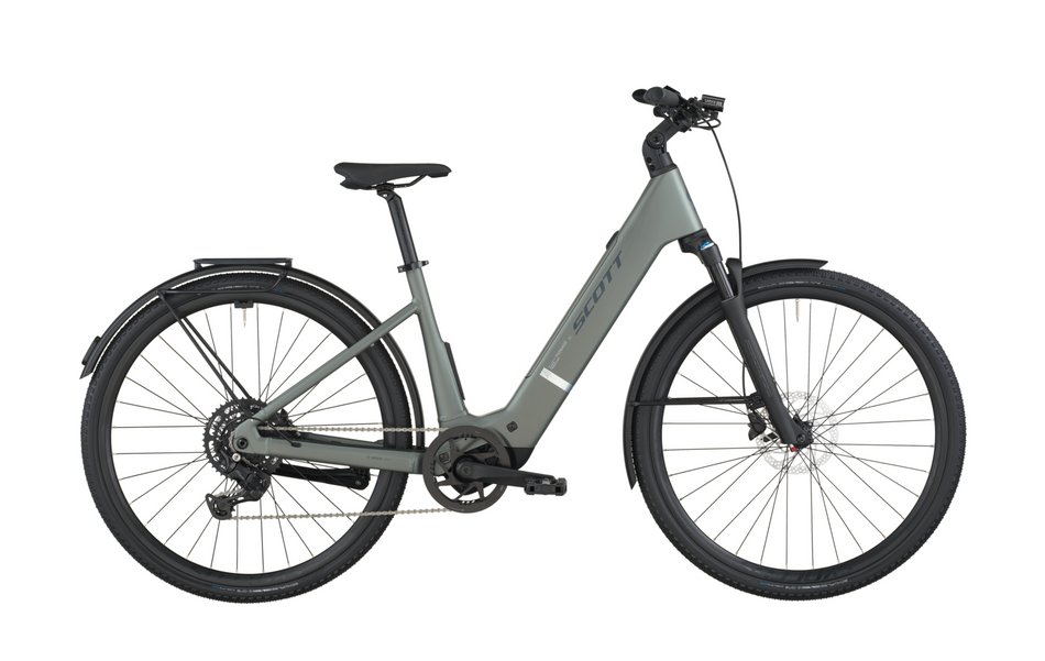 Scott Passage 20 Wave Electric Hybrid Bike In Highland Green