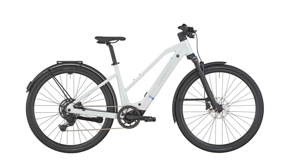 Scott Passage 20 Slope Electric Hybrid Bike In Bianco White