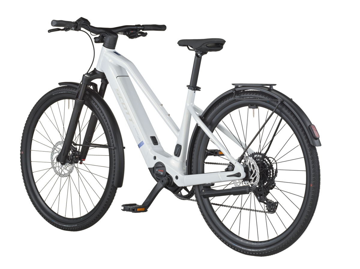 Scott Passage 20 Slope Electric Hybrid Bike In Bianco White