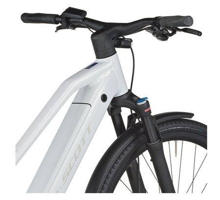 Scott Passage 20 Slope Electric Hybrid Bike In Bianco White