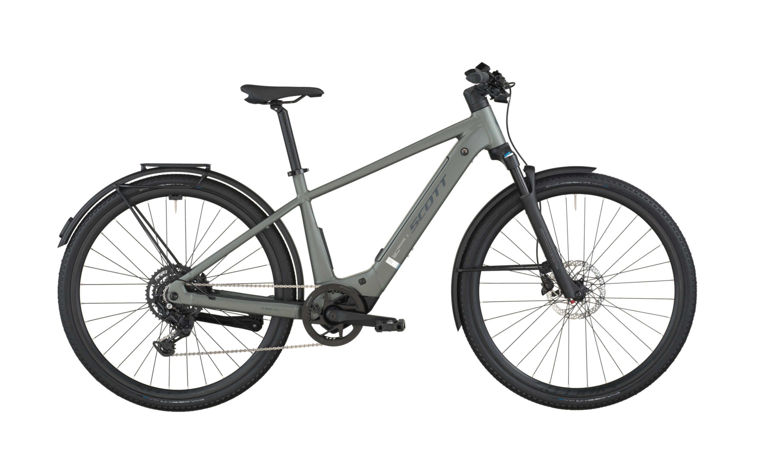 Scott Passage 20 Electric Hybrid Bike In Highland Green