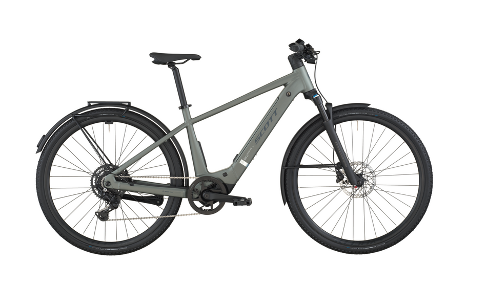 Scott Passage 20 Electric Hybrid Bike In Highland Green