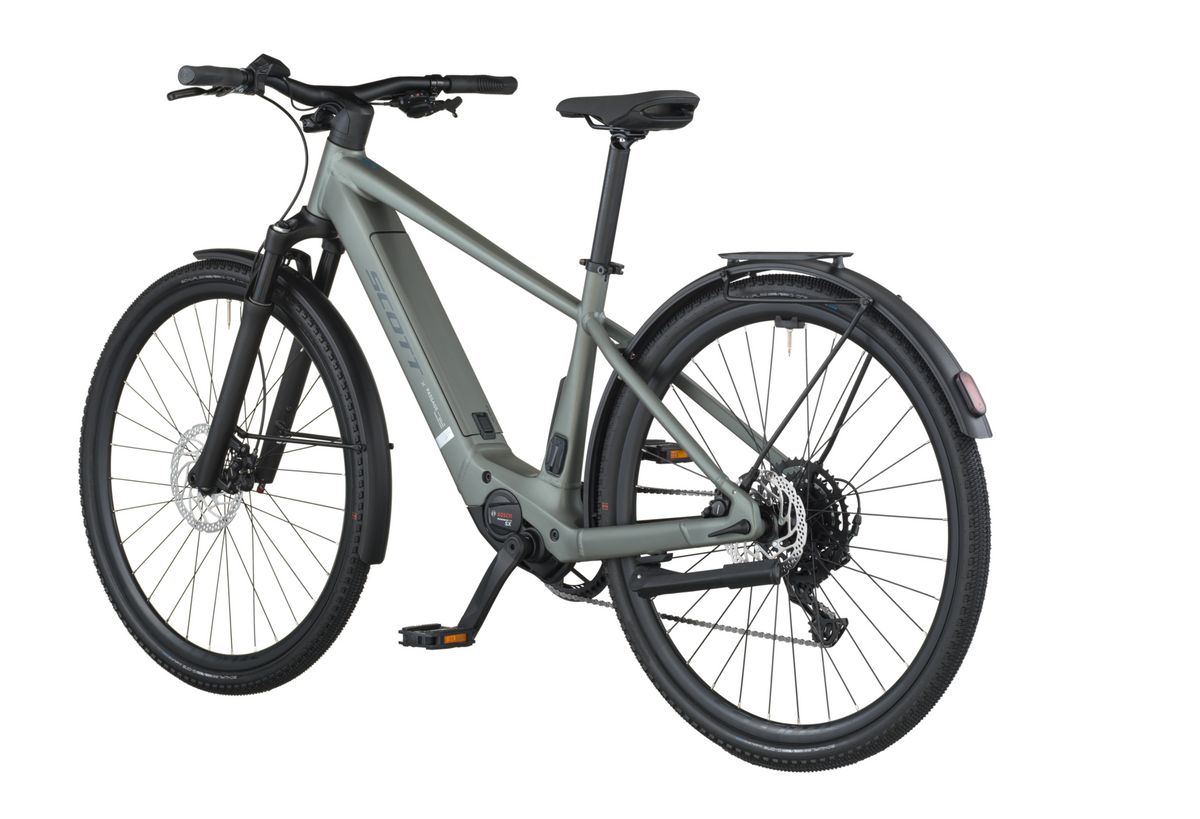 Scott Passage 20 Electric Hybrid Bike In Highland Green