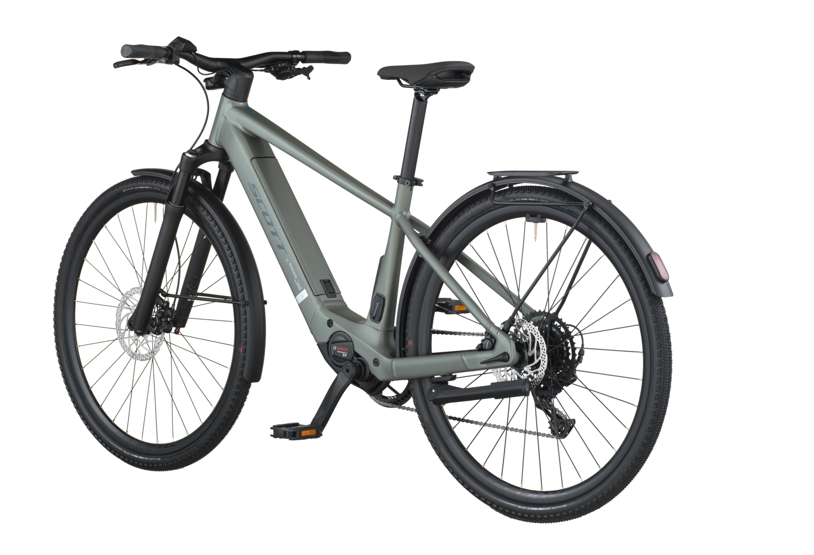 Scott Passage 20 Electric Hybrid Bike In Highland Green