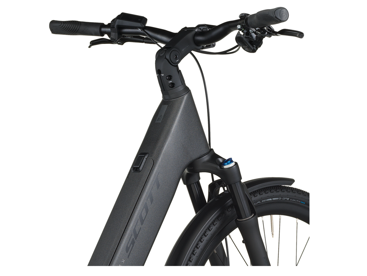 Scott Passage 10 Belt Wave Electric Hybrid Bike In Midnight Grey