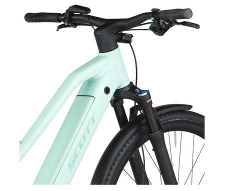 Scott Passage 10 Belt Slope Electric Hybrid Bike In Mint Green