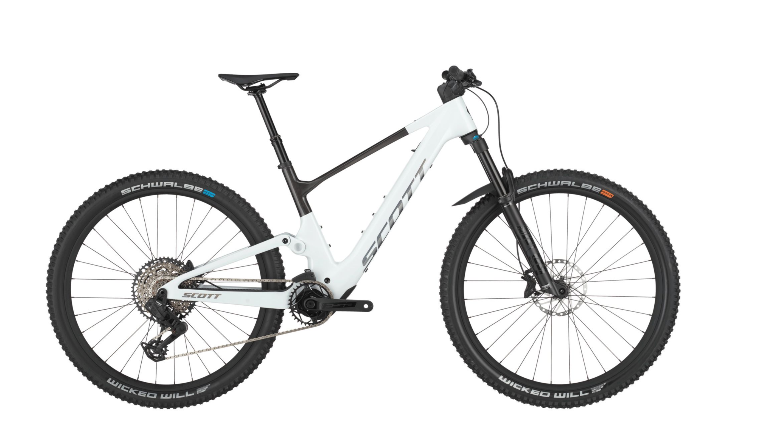 Scott Lumen 905 Electric Full Suspension Mountain Bike In Cumulus White Carbon Black