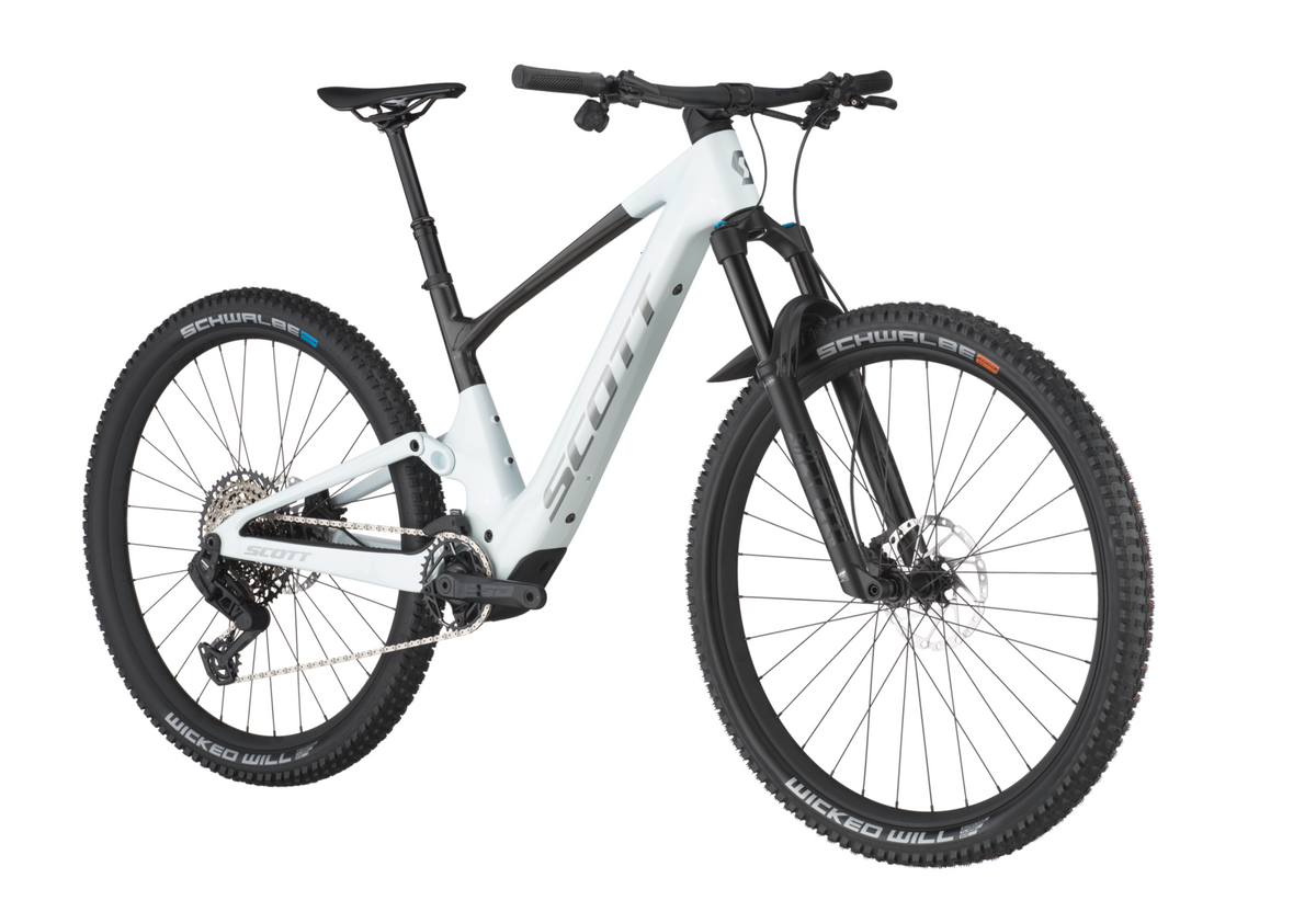 Scott Lumen 905 Electric Full Suspension Mountain Bike In Cumulus White Carbon Black