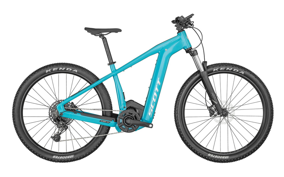 SALE Scott Aspect eRide 920 Electric Hardtail Mountain Bike In Cerulean Blue