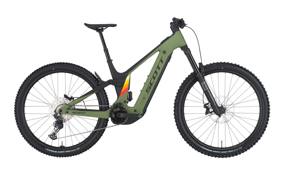 SALE Scott Patron ST 910 Electric Full Suspension Mountain Bike In Loden Green