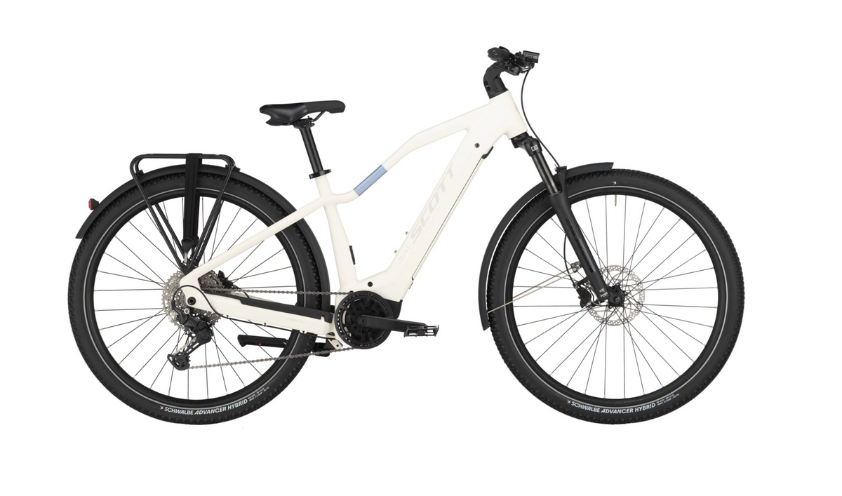 Scott Axis 40 Electric Hybrid Bike Cotton White