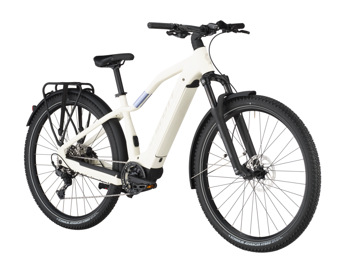 Scott Axis 40 Electric Hybrid Bike Cotton White