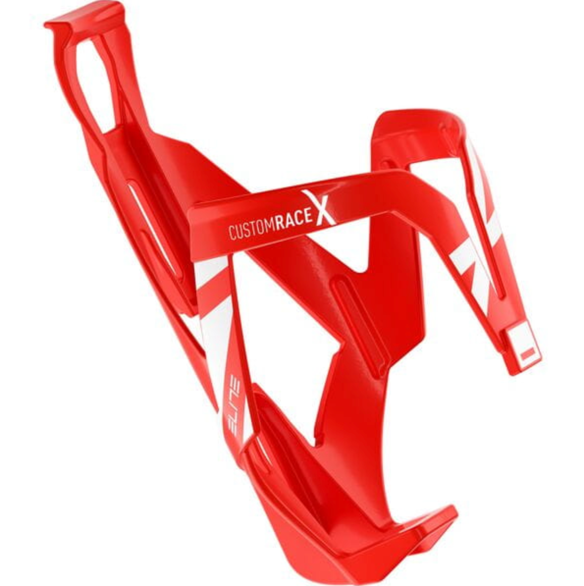 Elite Custom Race X Cage for cycling water bottle bundle in vibrant red design.