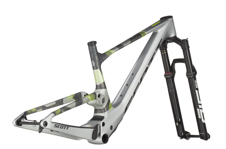 Scott Spark RC World Cup mountain bike frame in Ice Grey Progressive Grey with high-quality carbon engineering.