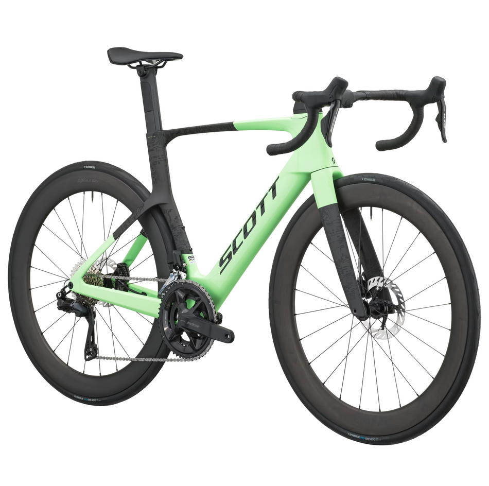 Scott Foil RC 20 Bike In Paradise Green Carbon Black