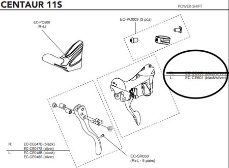 Campagnolo Centaur 10 Speed Left Hand Shifter Body EC-CE601