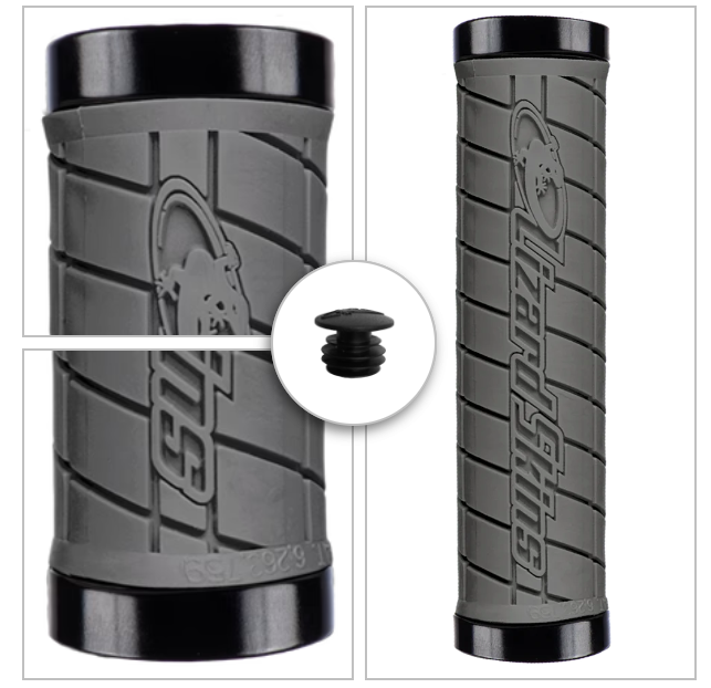 Lizard Skins Logo Dual Clamp Lock-On BMX MTB Handlebar Grips