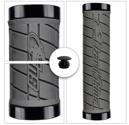 Lizard Skins Logo Dual Clamp Lock-On BMX MTB Handlebar Grips