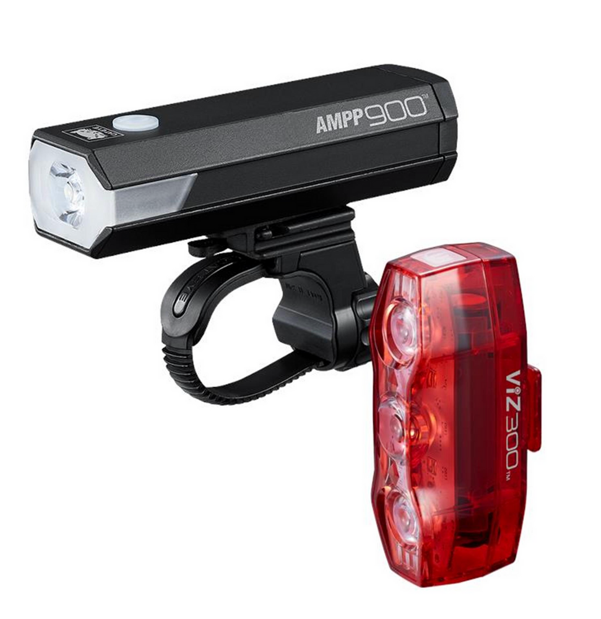 CatEye AMPP 900 / VIZ 300 USB-C Rechargeable Bicycle Light Set | ROAD GRAVEL MTB