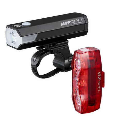 CatEye AMPP 900 / VIZ 300 USB-C Rechargeable Bicycle Light Set | ROAD GRAVEL MTB