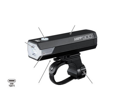 CatEye AMPP 900 / VIZ 300 USB-C Rechargeable Bicycle Light Set | ROAD GRAVEL MTB