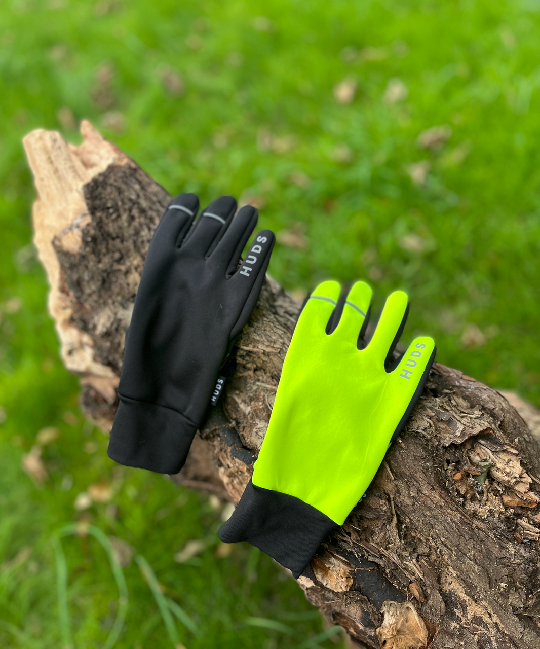 HUDS Water Resistant Cycling Winter Gloves In Black or Fluro Yellow