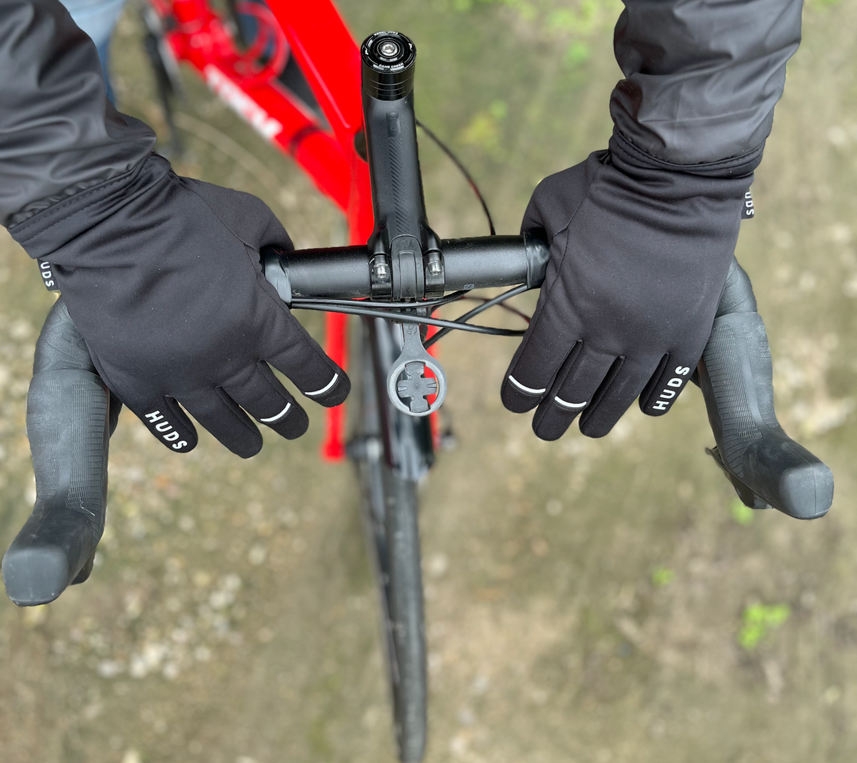 HUDS Water Resistant Cycling Winter Gloves In Black or Fluro Yellow