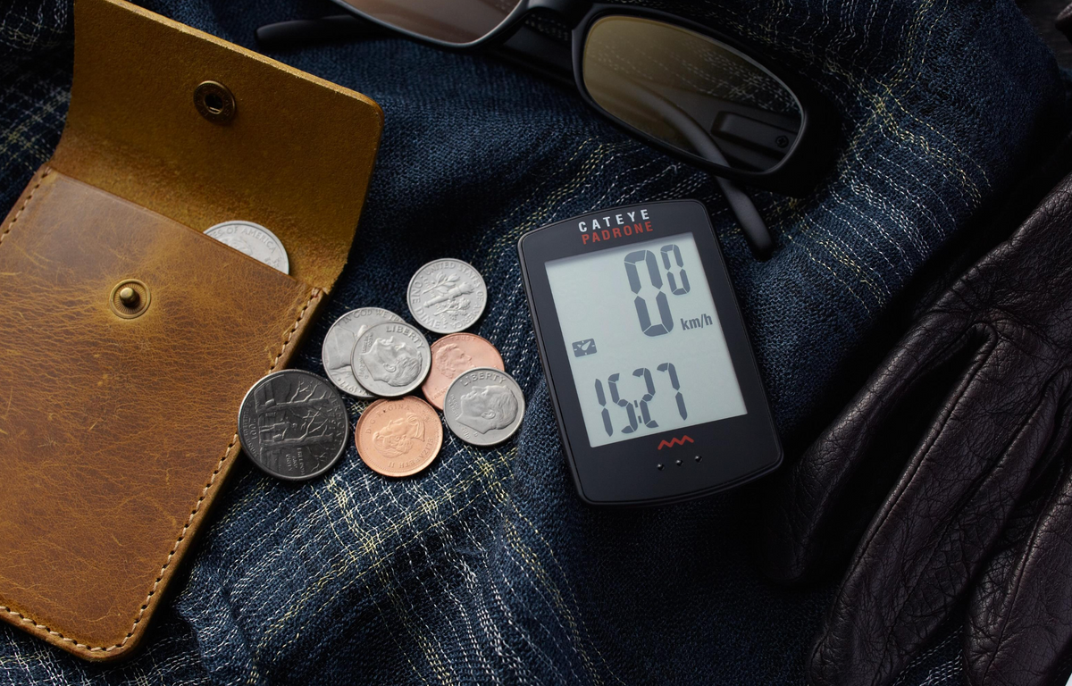 CatEye Padrone Wireless Large Screen 8 Function Cycling Bike Computer - Black