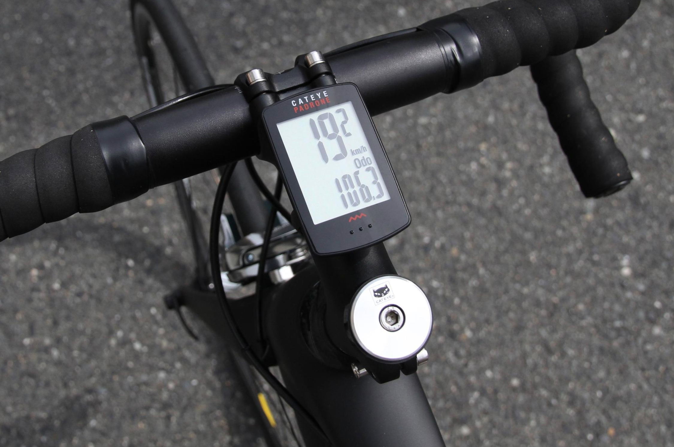 CatEye Padrone Wireless Large Screen 8 Function Cycling Bike Computer - Black