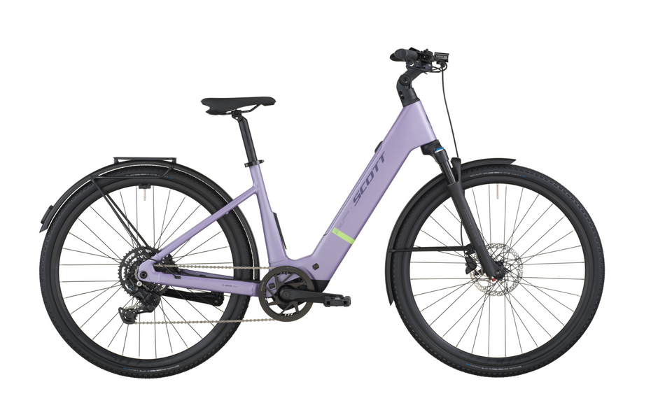 Scott Passage 20 Wave Electric Hybrid Bike In Lila Purple