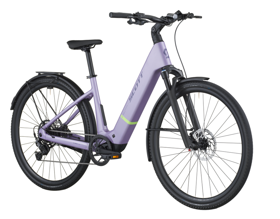 Scott Passage 20 Wave Electric Hybrid Bike In Lila Purple