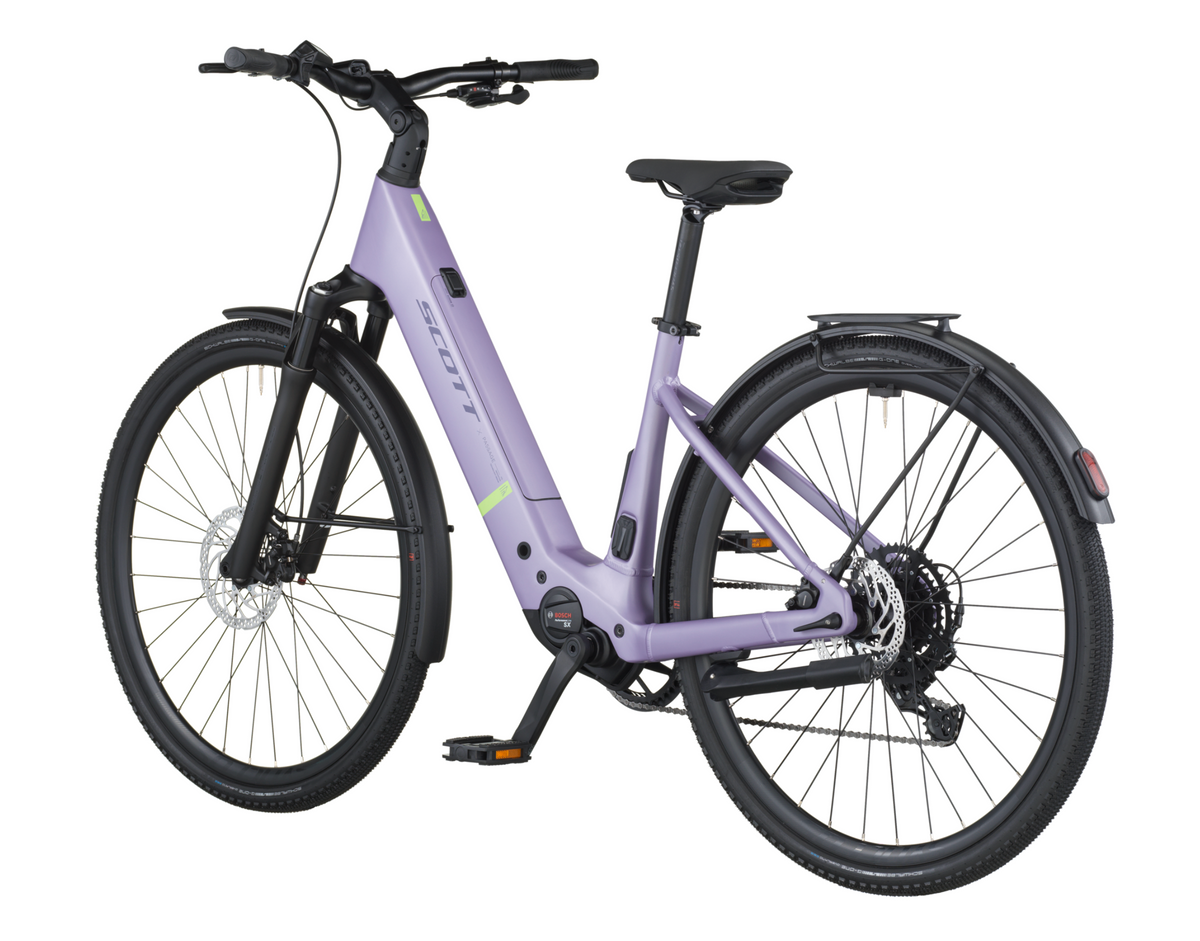Scott Passage 20 Wave Electric Hybrid Bike In Lila Purple