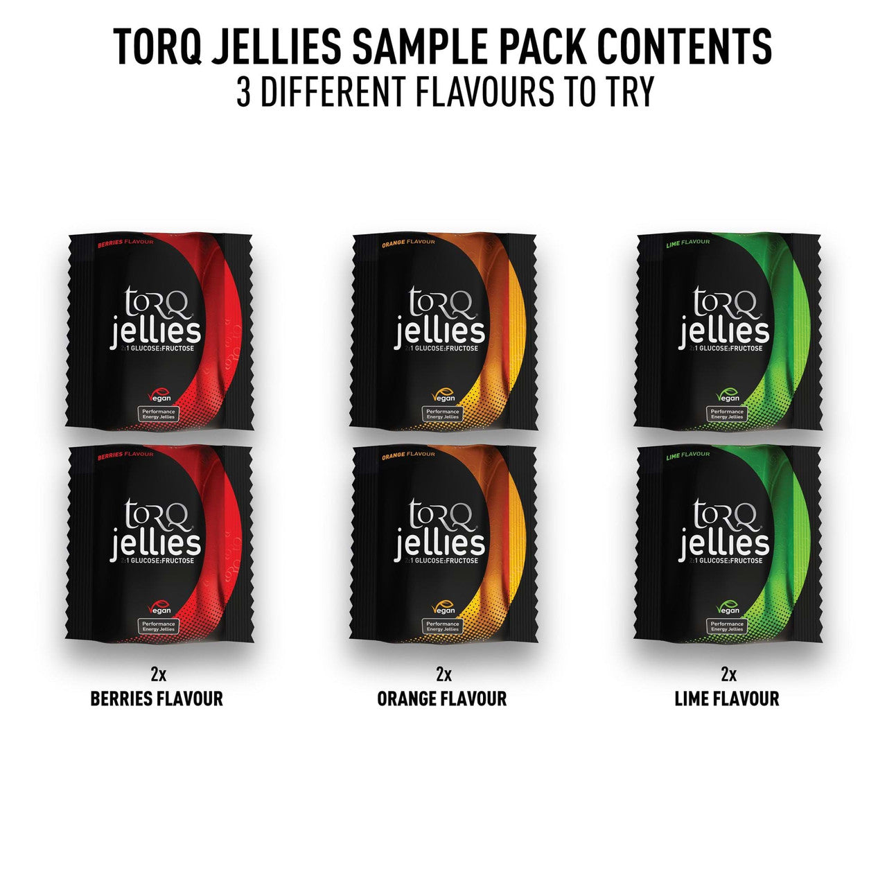 Torq Energy Jellies Sample Pack Includes All 3 Flavours