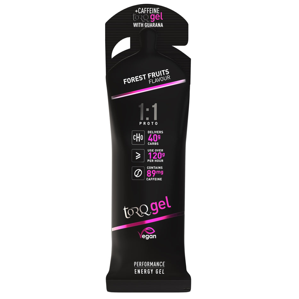 TORQ Proto 1:1 Energy Gel in Forest Fruits flavor, perfect energy gels for endurance athletes.
