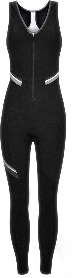 Funkier Thermesse S-981W-C12 Ladies Winter Single Strap Bib Tights in Black