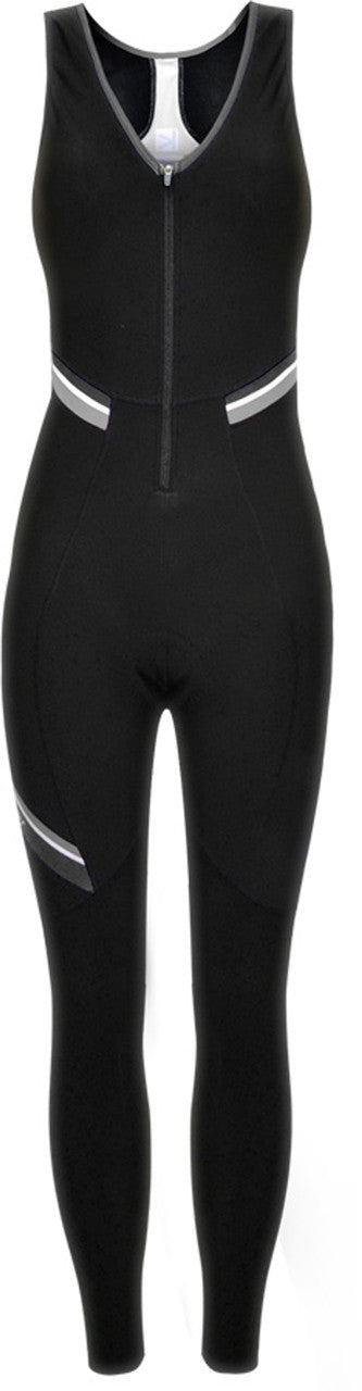 Funkier Thermesse S-981W-C12 Ladies Winter Single Strap Bib Tights in Black