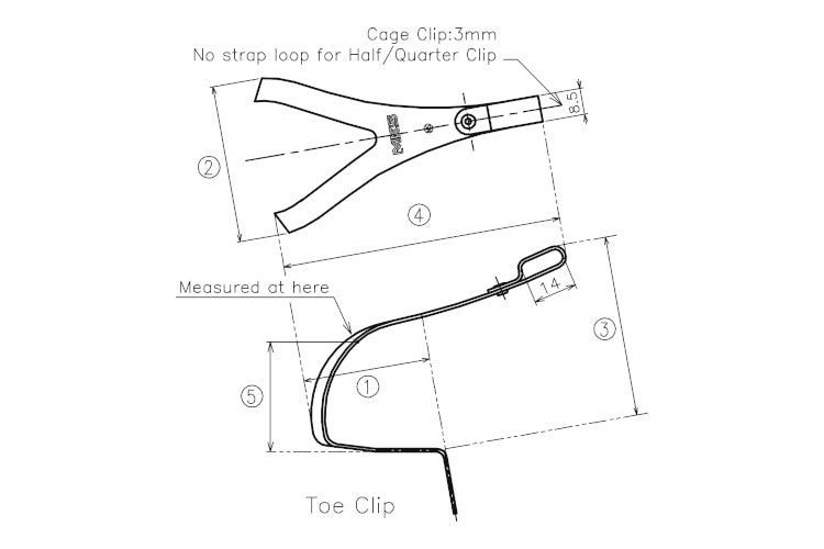 MKS Steel Toe Clips For Road