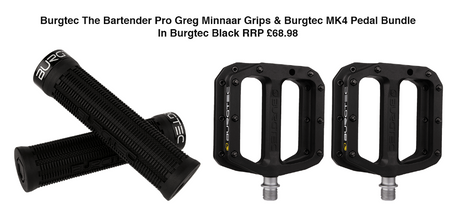 Burgtec The Bartender Pro Greg Minnaar Handlebar Grips & MK4 Pedal Bundle Burgtec Black