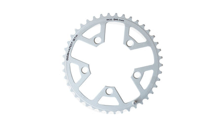 Gebhardt 3/32" 2mm Dural Chainring | 94mm BCD | Silver | 5-Arm | All Sizes |