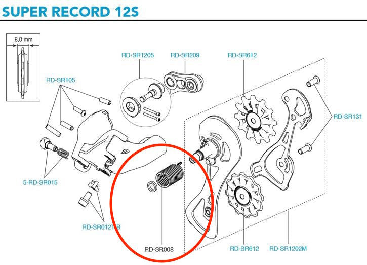 Campagnolo RD-SR008 Rear Derailleur Cage Return Spring